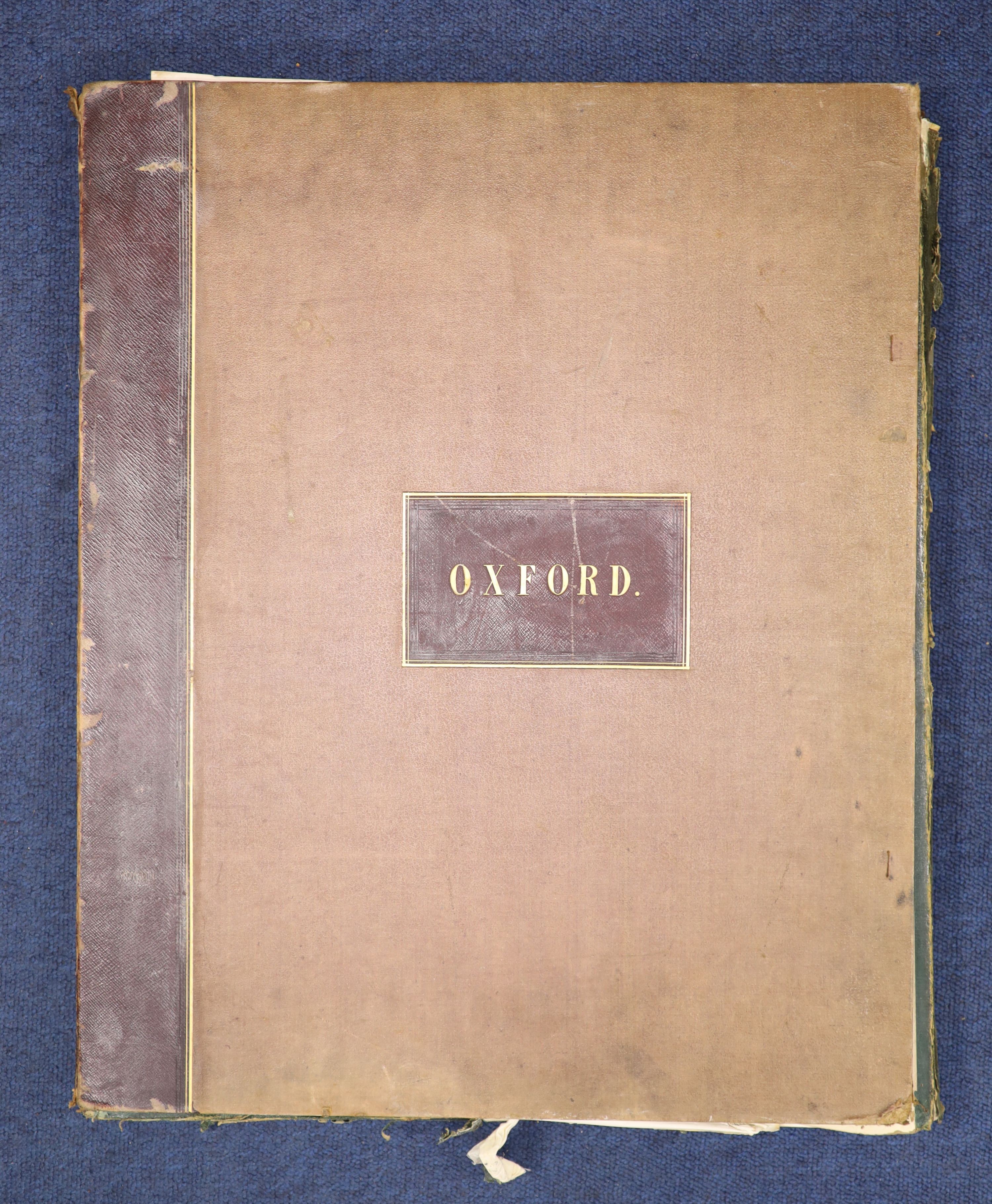 Delamotte, William Alfred - Original Views of Oxford, its Colleges, Chapels....folio, with coloured title and 25 litho plates, disbound, London, 1843